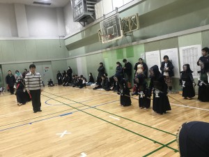 H30　東海大OB錬成会（1.2年生試合整列）